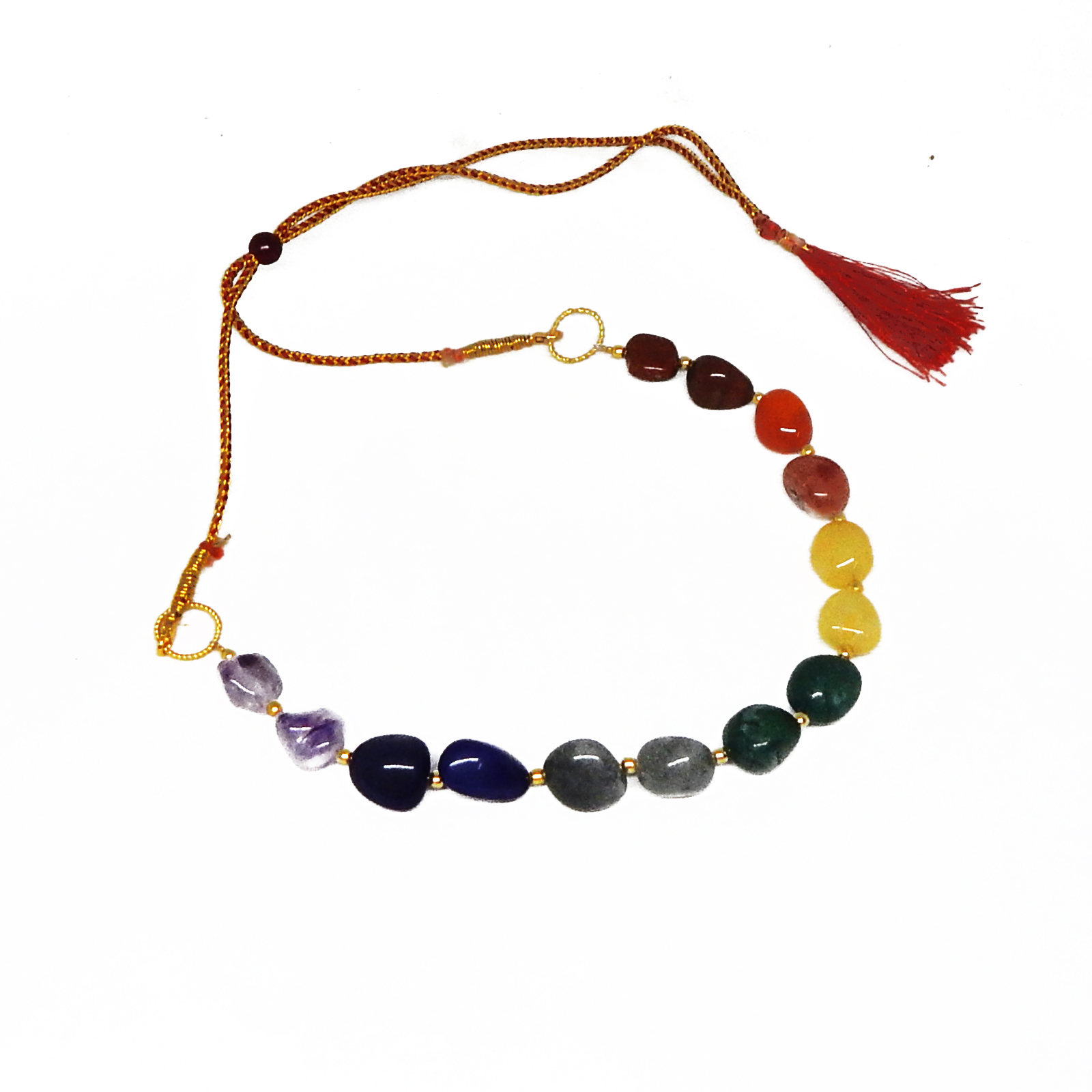 Gemstone Tumble 7 Chakra chooker Necklace