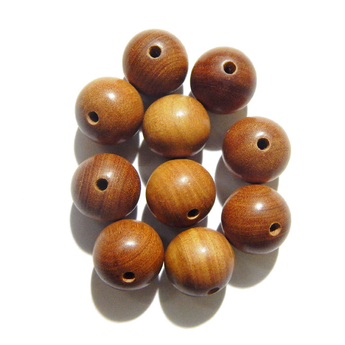 White Sandal Wood Beads 15mm