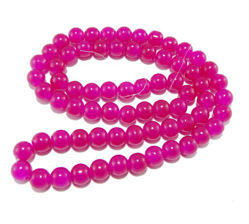 Glass Mala Beads 8mm Round