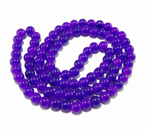 Glass Mala Beads 8mm Round